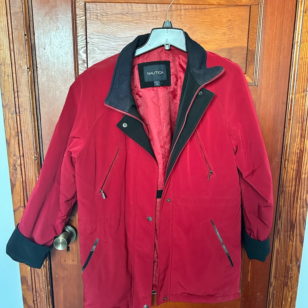 Nautica Men's Bold Red Raincoat